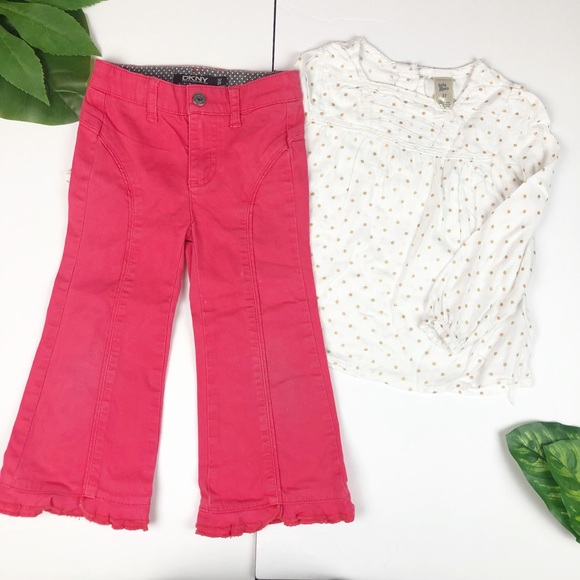 Oshkosh Longsleeves Top and DKNY flare pants - Picture 2 of 4